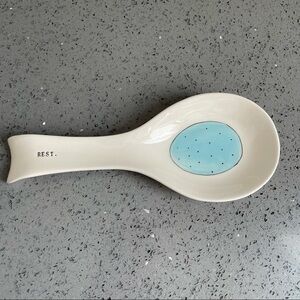 Rae Dunn Artisan Collection Blue Egg Spoon Rest REST Kitchen Decor